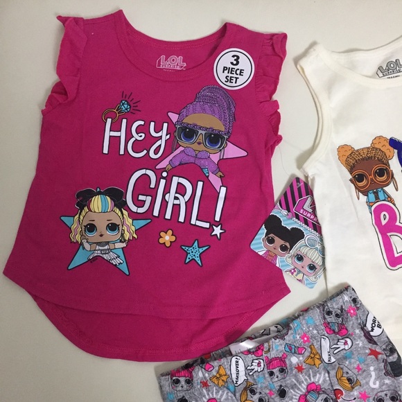 Lol surprise cute 3pc Shorts Set - Picture 3 of 6